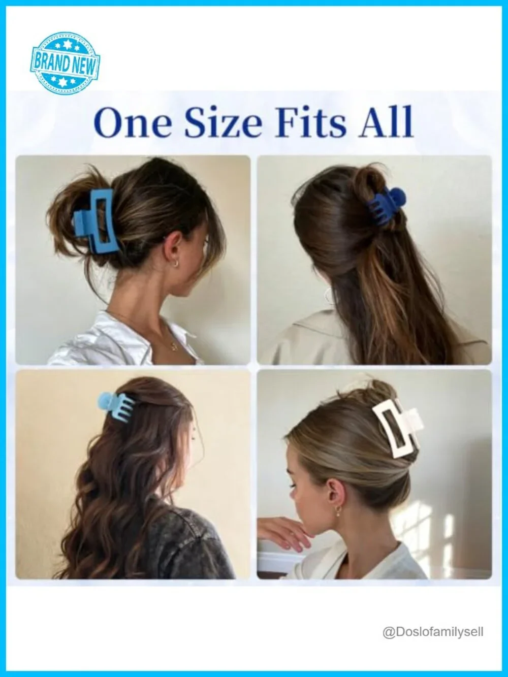 12 Pcs Matte Claw Clips for Thick Thin Curly Hair Strong Hold Non-Slip Hair